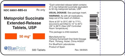 Metoprolol Succinate Er Tabs Labels 50mg 500s (Metoprolol Succinate Er Tabs Labels Rev 9 2025 50mg 500s)
